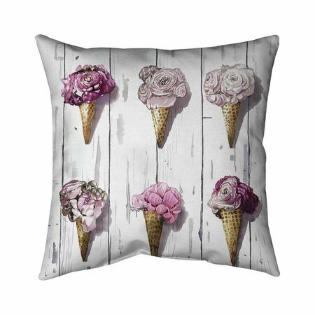 BEGIN HOME DECOR 26 x 26 in. Peony Cones-Double Sided Print Indoor Pillow 5541-2626-FL352